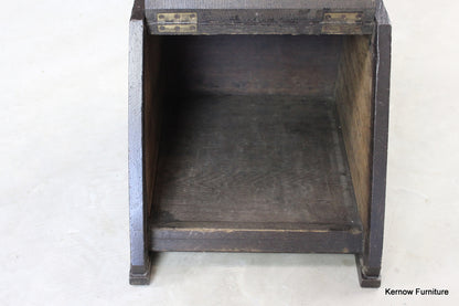 Carved Oak Coal Scuttle - Kernow Furniture