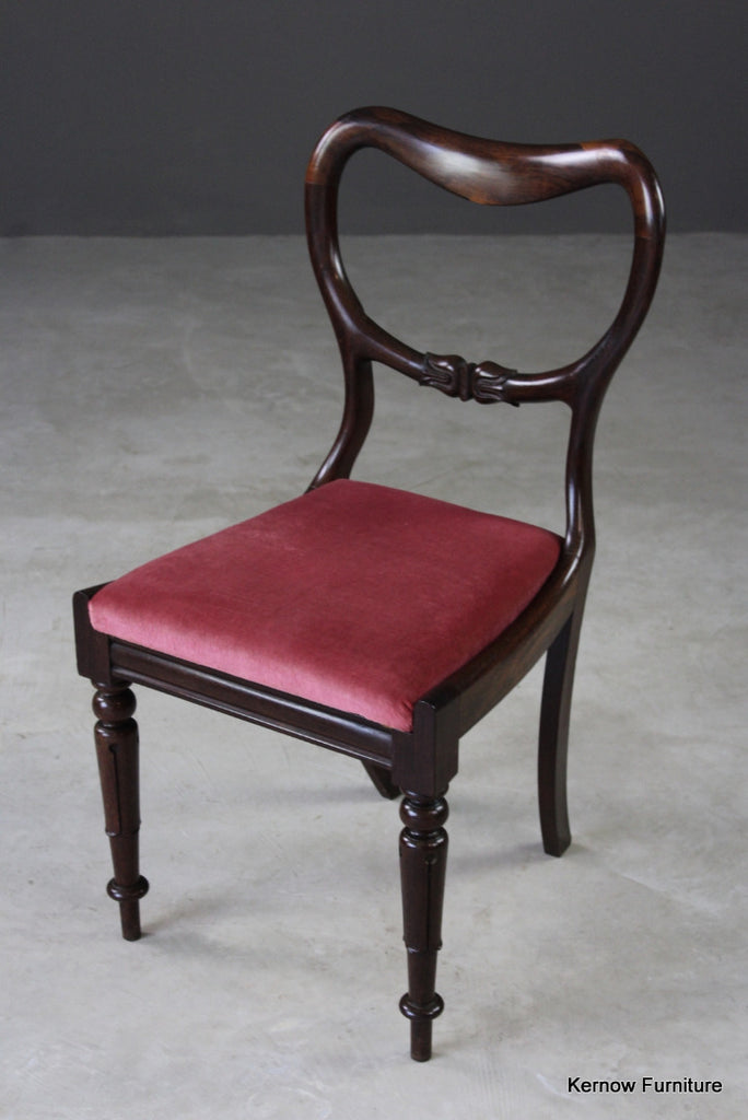 Single Antique Rosewood Dining Chair - Kernow Furniture