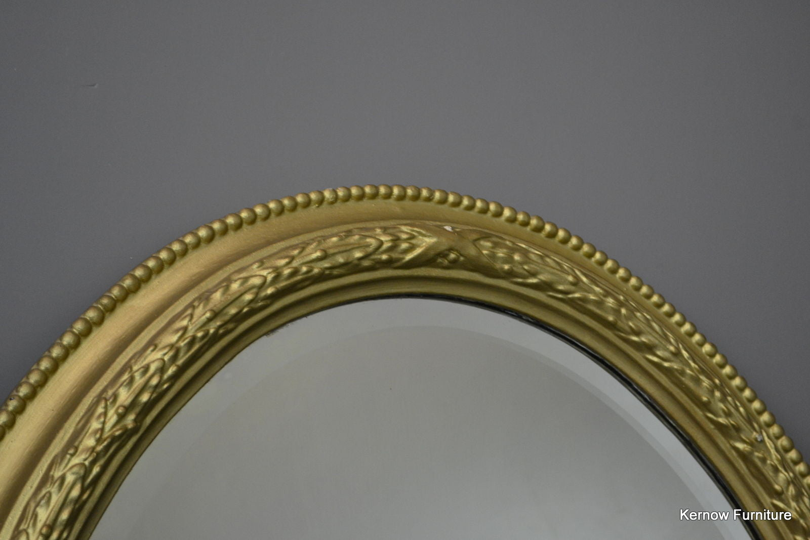 Large Oval Gold Wall Mirror - Kernow Furniture