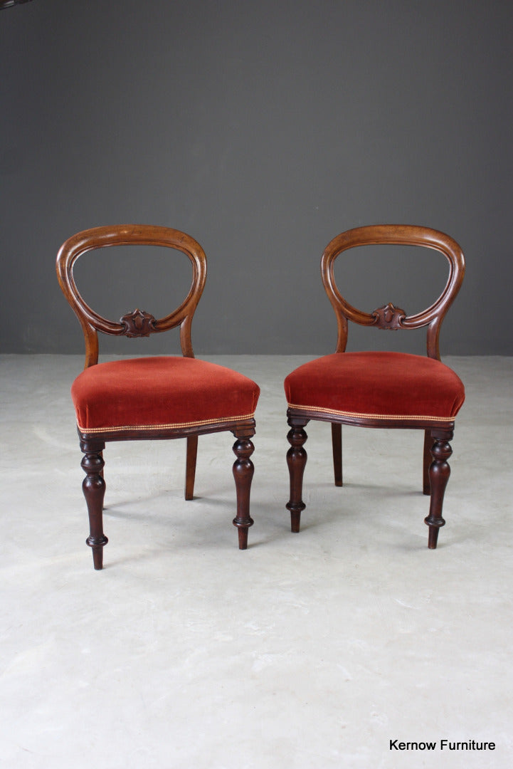 Pair Antique Dining Chairs - Kernow Furniture