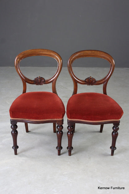 Pair Antique Dining Chairs - Kernow Furniture