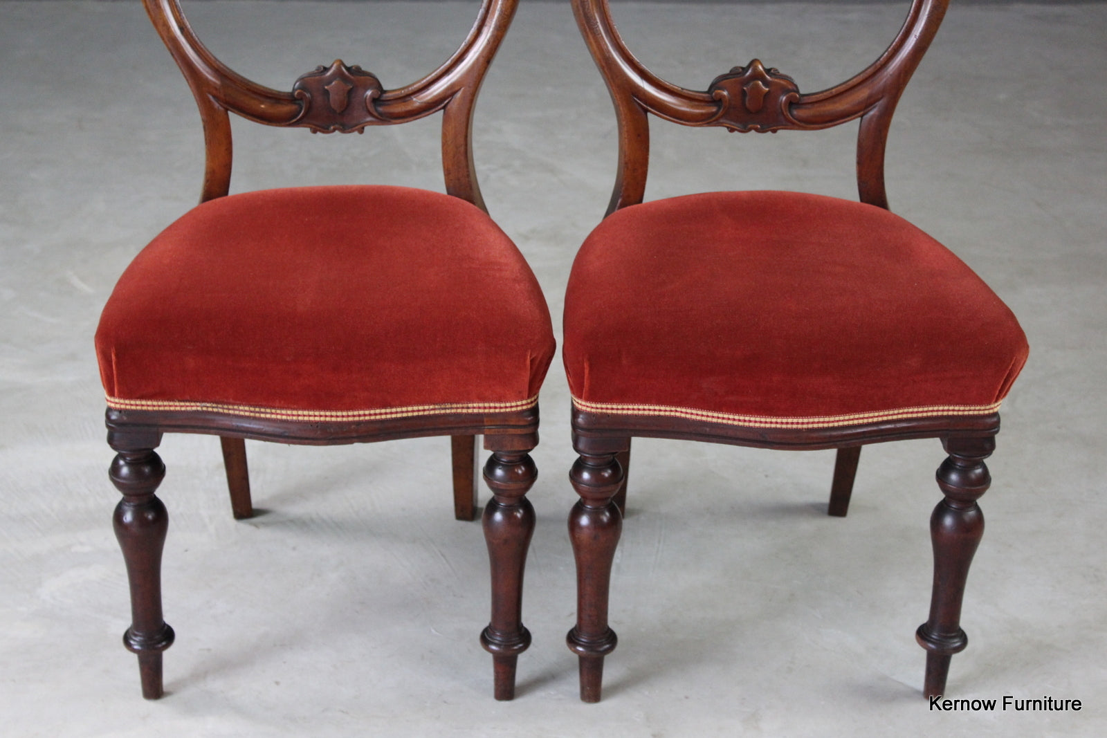 Pair Antique Dining Chairs - Kernow Furniture