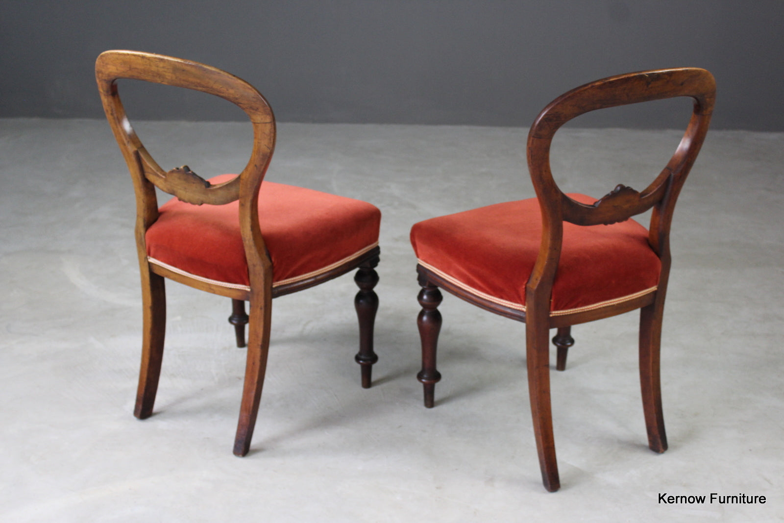 Pair Antique Dining Chairs - Kernow Furniture