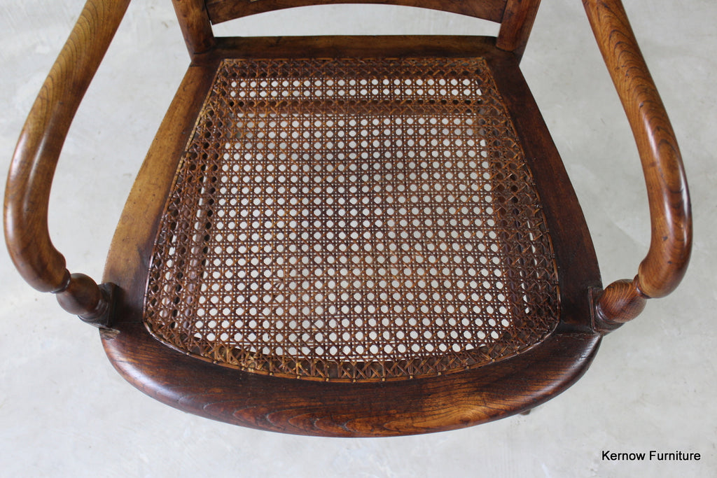 Elm & Beech Cane Carver Chair - Kernow Furniture