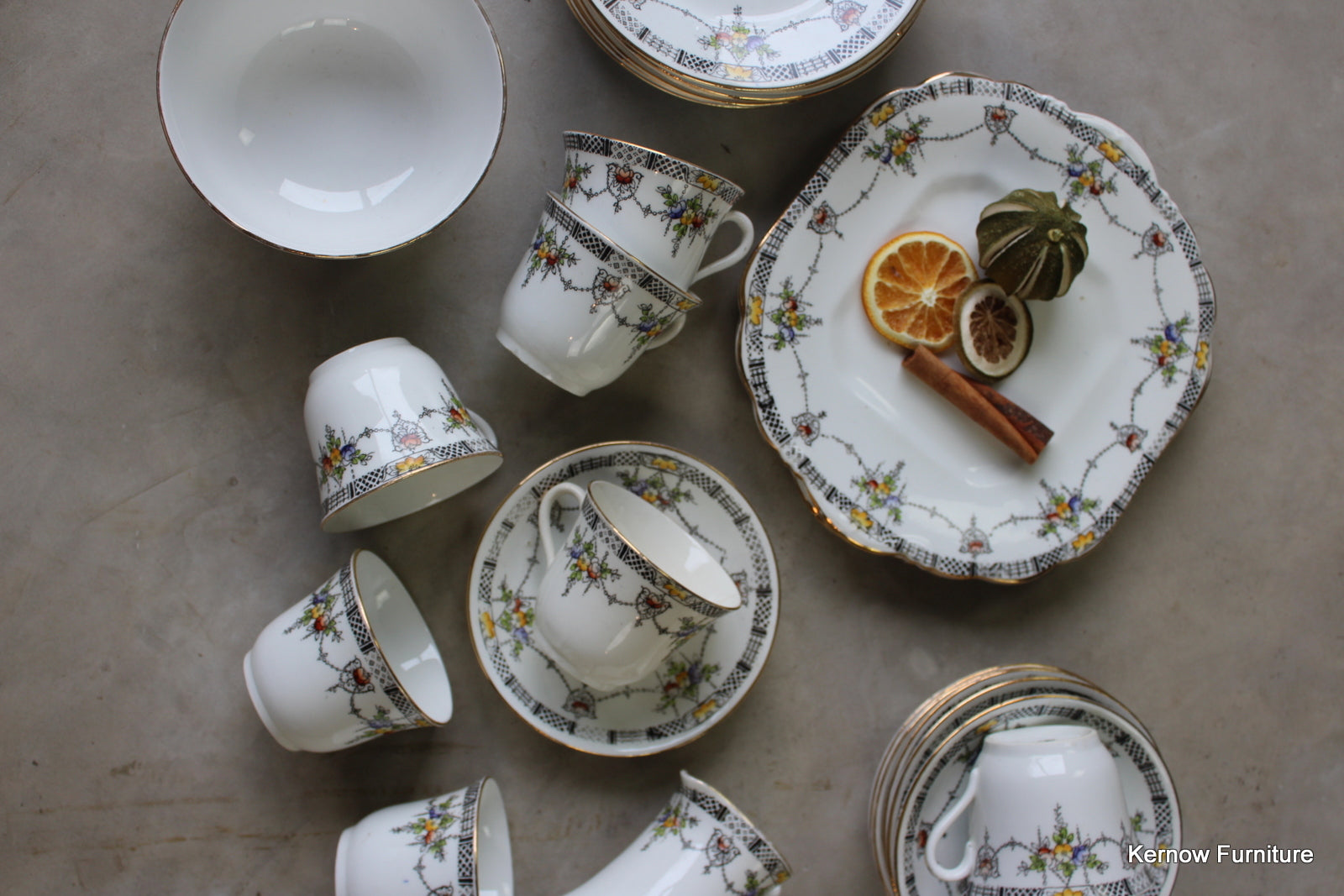 Vintage Art Deco China Tea Set - Kernow Furniture