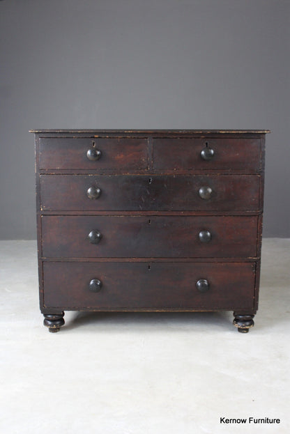 Rustic Victorian Chest of Drawers - Kernow Furniture