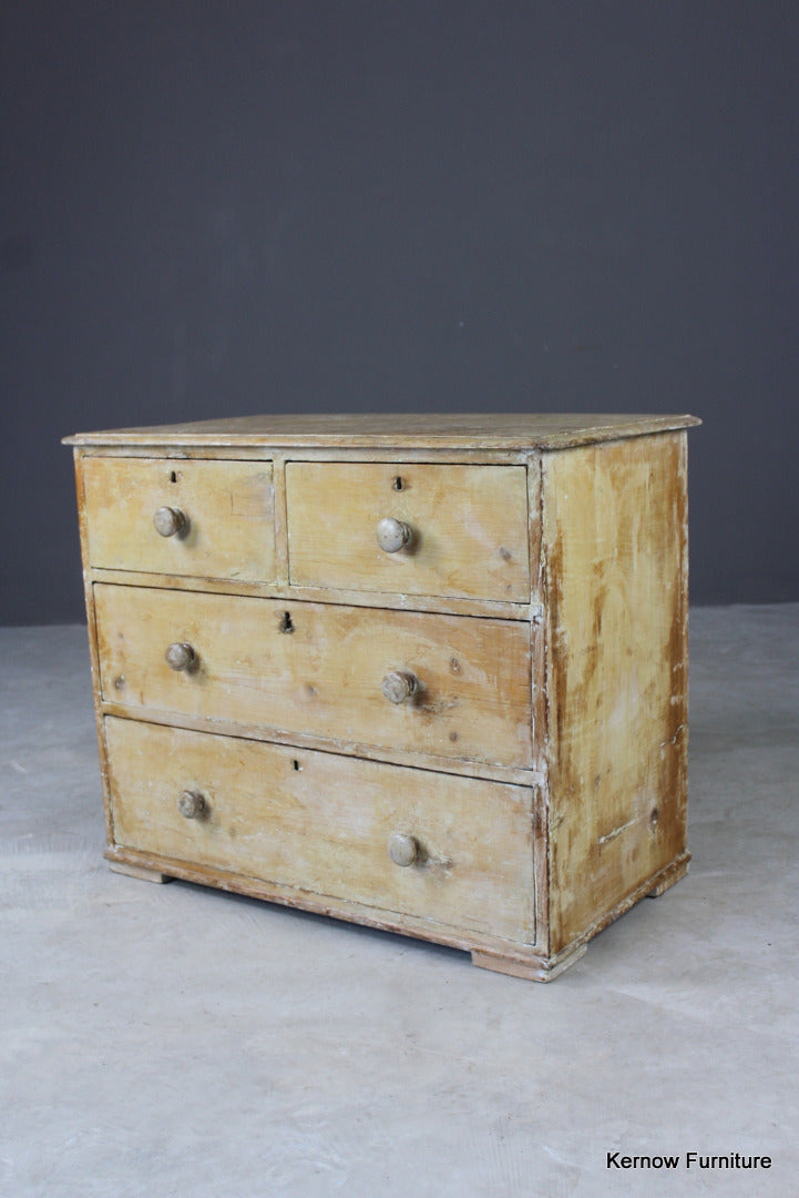 Antique Pine Chest of Drawers - Kernow Furniture