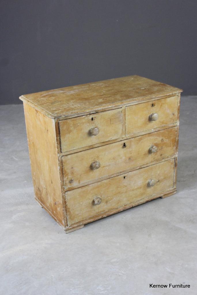 Antique Pine Chest of Drawers - Kernow Furniture