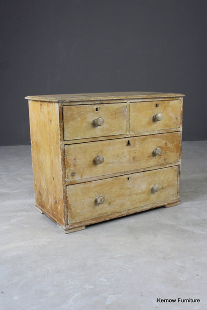 Antique Pine Chest of Drawers - Kernow Furniture