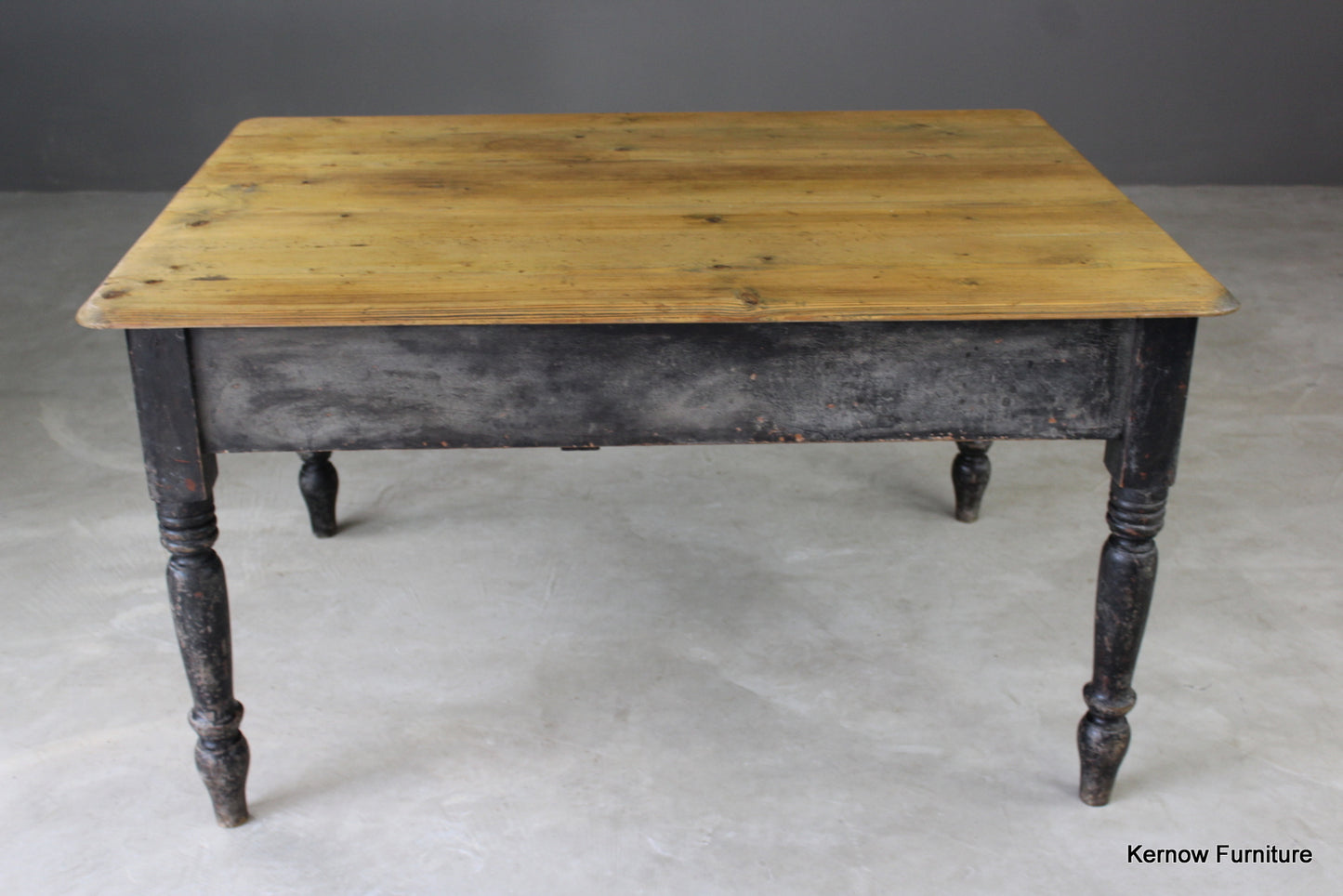 Antique Pine Kitchen Table - Kernow Furniture