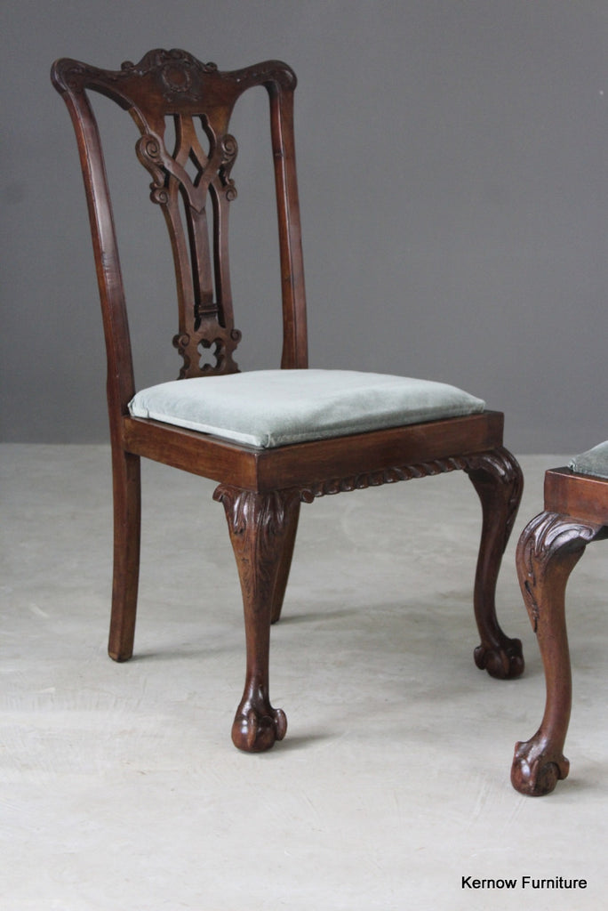 4 Chippendale Style Dining Chairs - Kernow Furniture