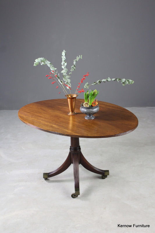 Antique Oval Tilt Top Table - Kernow Furniture