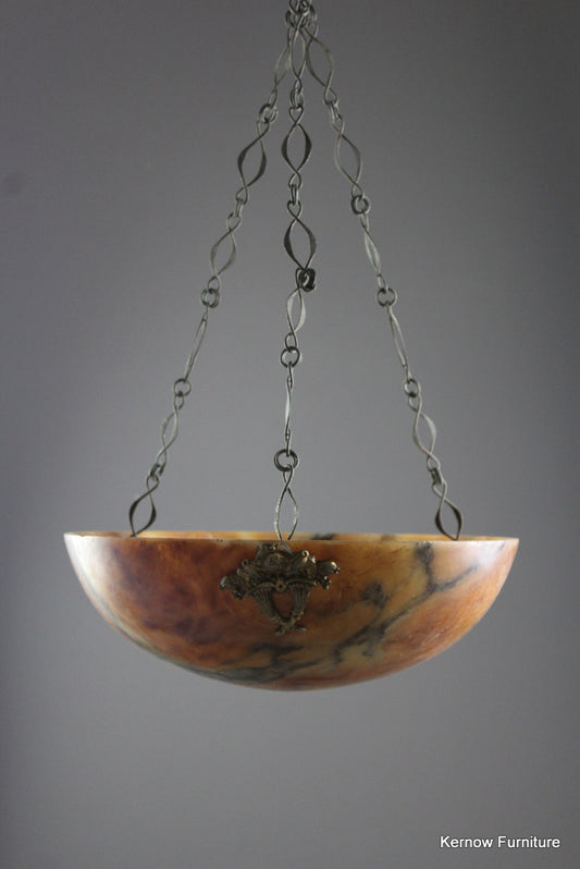 French Alabaster Ceiling Chandelier - Kernow Furniture