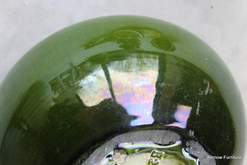 Bretby Green Art Pottery Bowl - Kernow Furniture