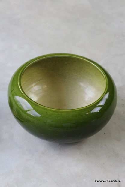 Bretby Green Art Pottery Bowl - Kernow Furniture