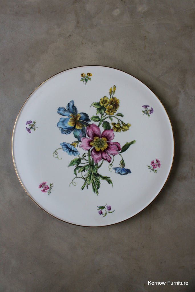 Royal Worcester Gloucester Flowers Gateau Plate - Kernow Furniture
