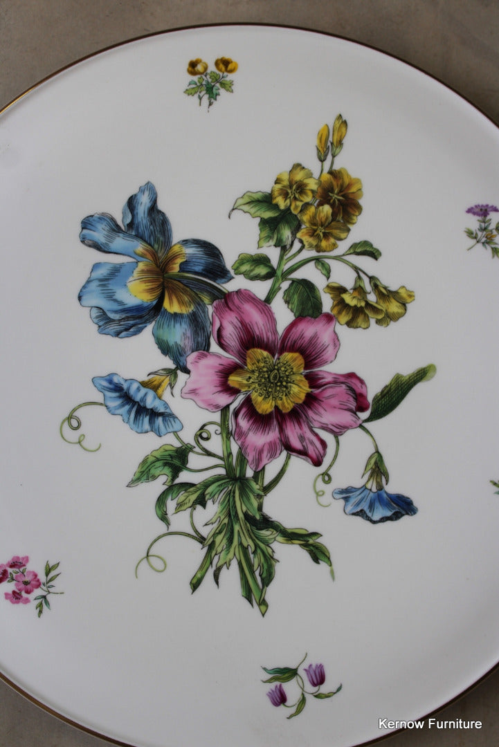 Royal Worcester Gloucester Flowers Gateau Plate - Kernow Furniture