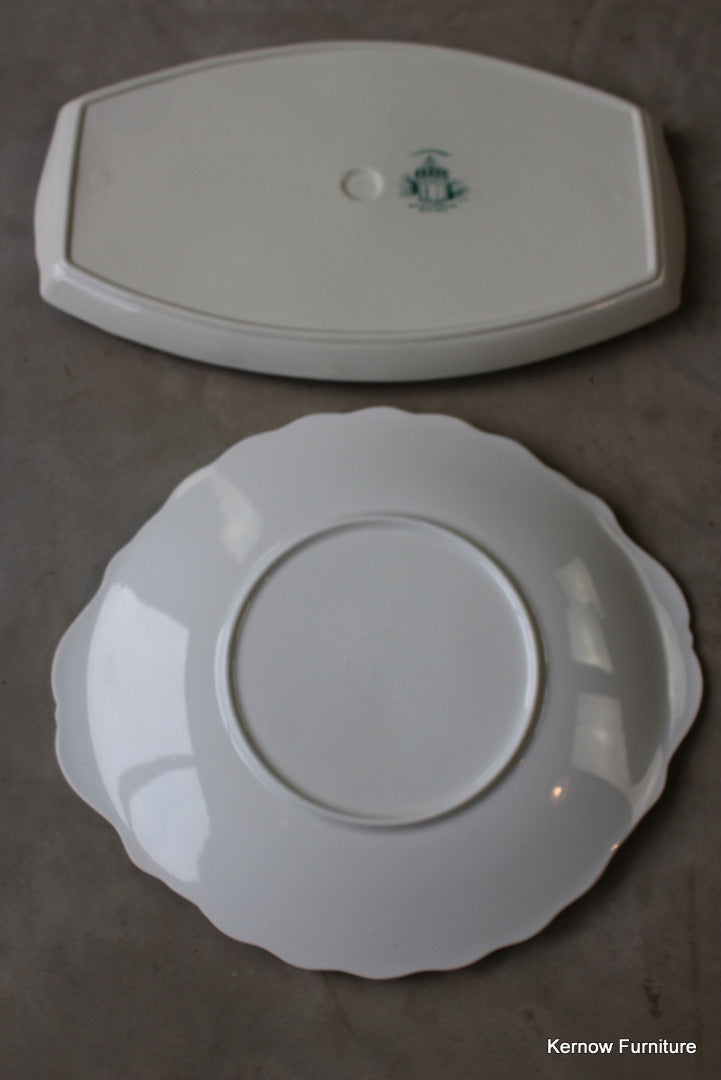 Pair Vintage Serving Plates - Kernow Furniture