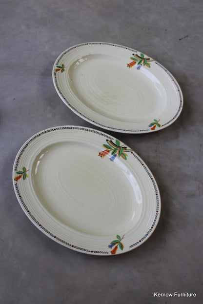 Crown Ducal Oval Plates - Kernow Furniture