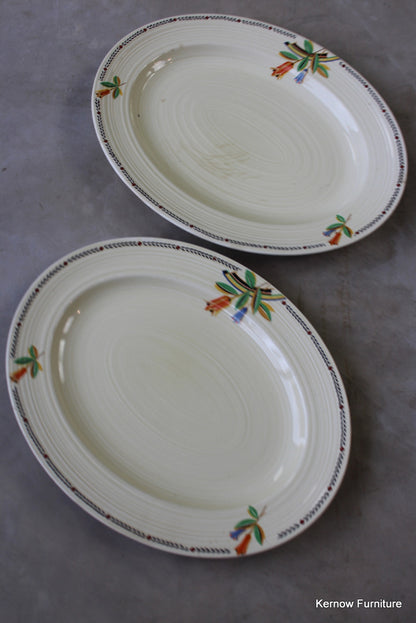 Crown Ducal Oval Plates - Kernow Furniture