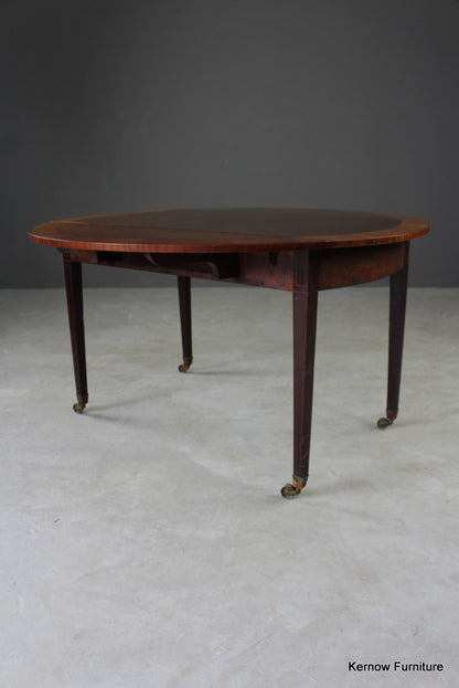 Antique Mahogany & Satinwood Drop Leaf Table - Kernow Furniture