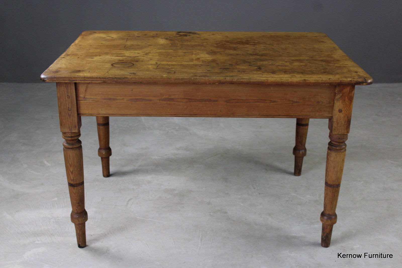 Antique Victorian Pine Kitchen Table - Kernow Furniture