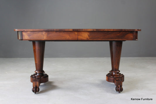 Antique Early 19th Century Rosewood Library Table - Kernow Furniture