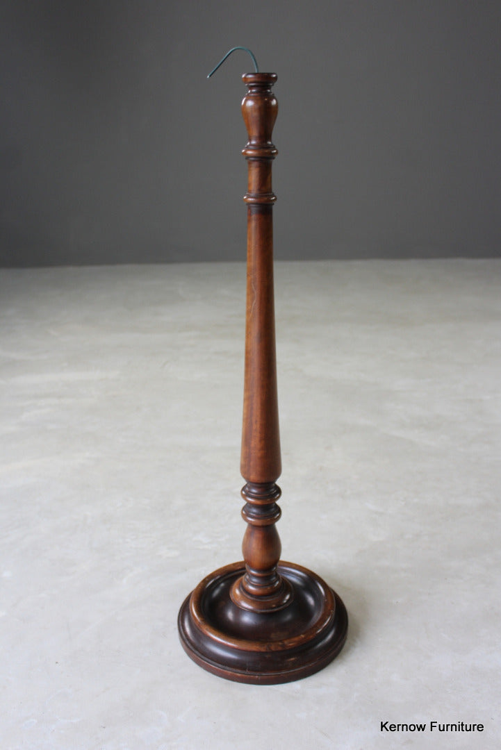 Large Wooden Turned Table Lamp - Kernow Furniture