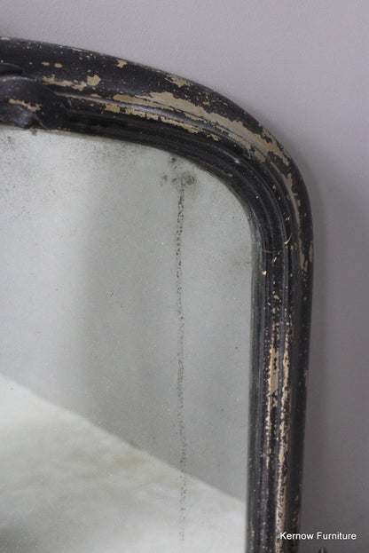 Black Victorian Ornate Overmantle Mirror - Kernow Furniture