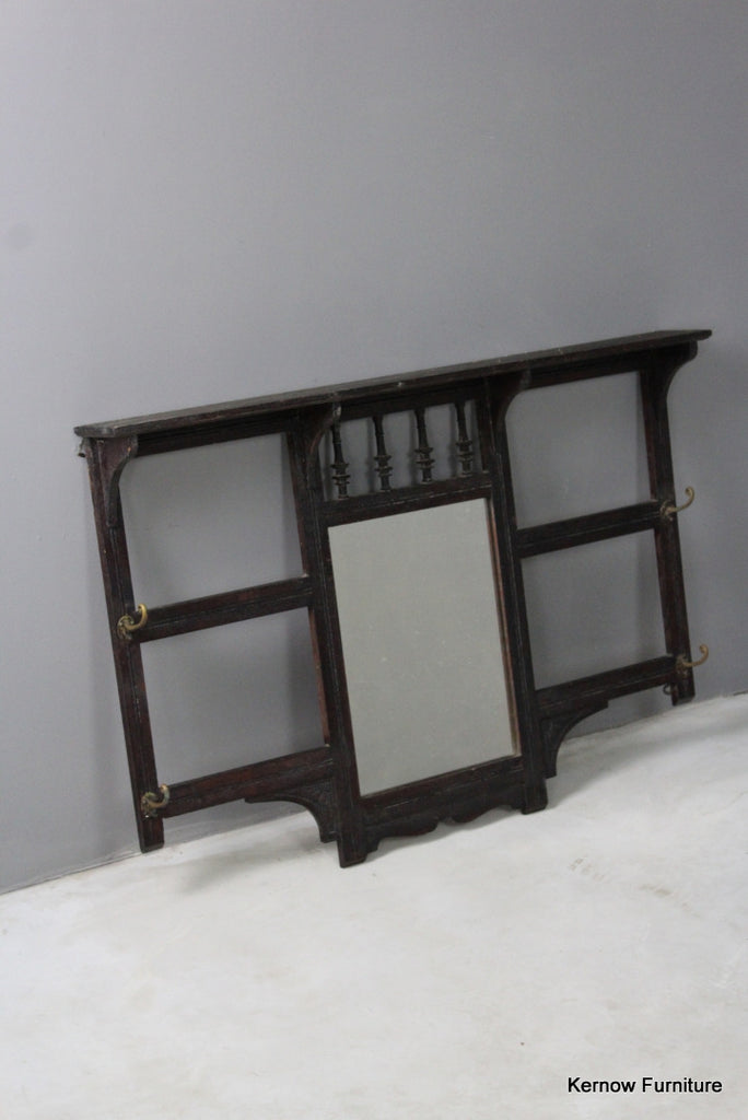 Edwardian Coat Hooks & Mirror - Kernow Furniture