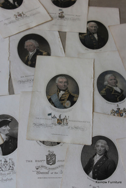 Collection Naval Portrait Engravings - Kernow Furniture