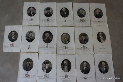 Collection Naval Portrait Engravings - Kernow Furniture