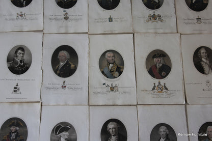 Collection Naval Portrait Engravings - Kernow Furniture