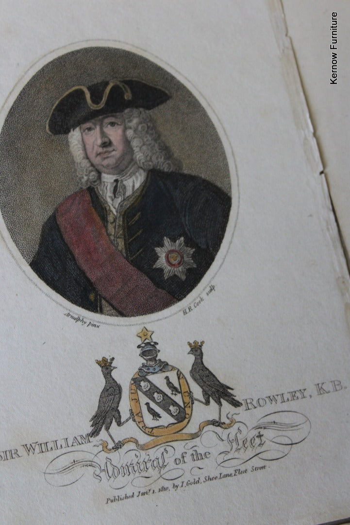 Collection Naval Portrait Engravings - Kernow Furniture