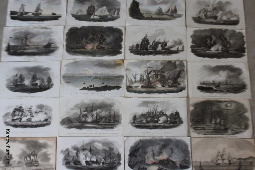 Collection Naval Battle Engravings - Kernow Furniture