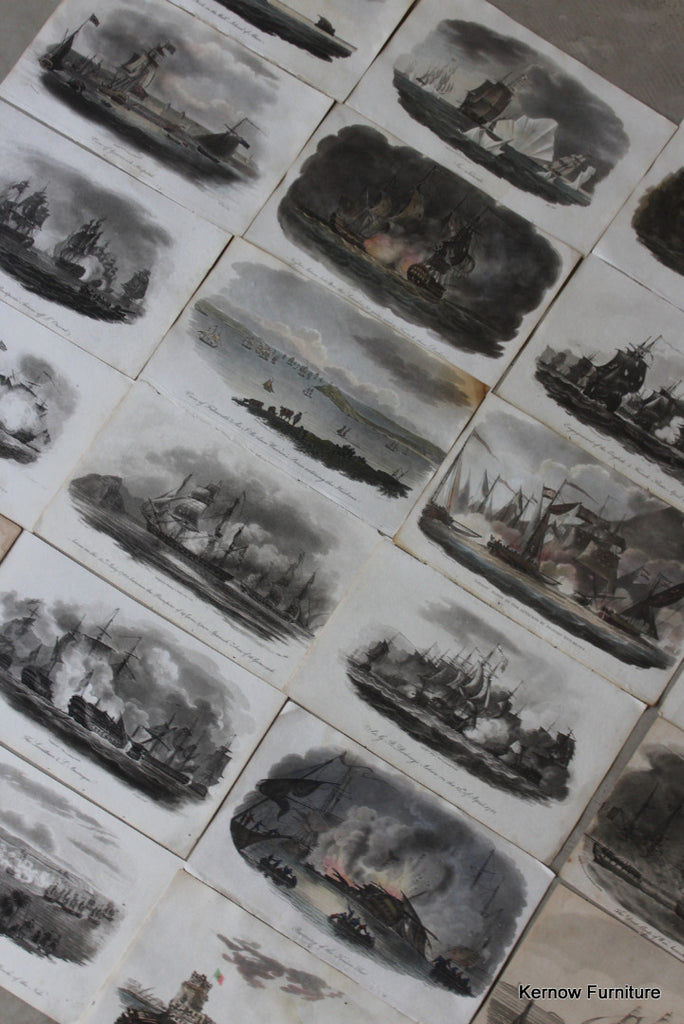 Collection Naval Battle Engravings - Kernow Furniture