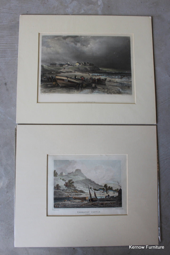 Pair Antique Engravings - Kernow Furniture