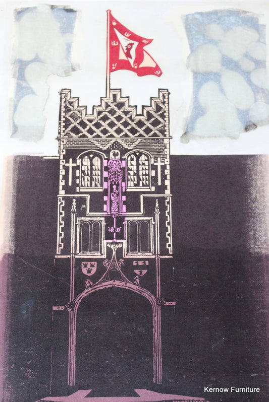 Walter Hoyle Jesus College Linocut - Kernow Furniture