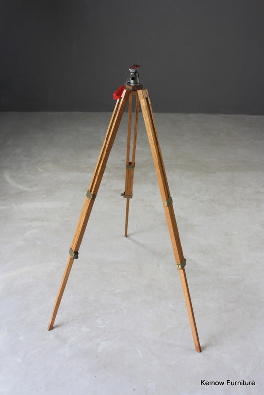 Vintage Oak Tripod Camera Stand - Kernow Furniture