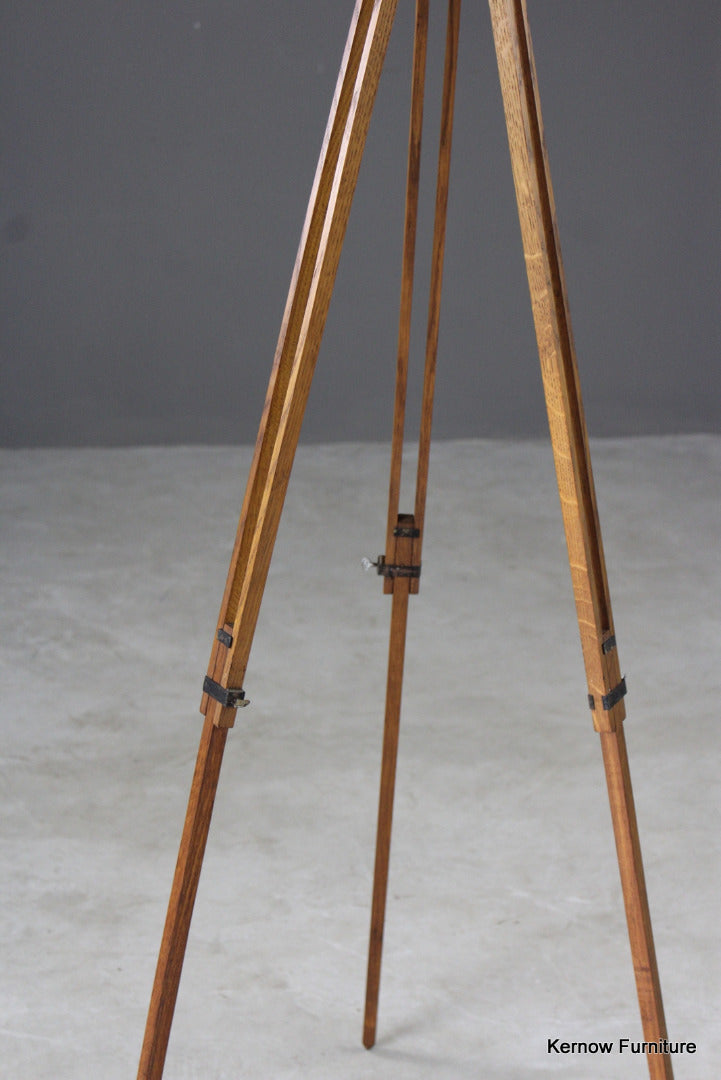 Vintage Wooden Oak Camera Tripod - Kernow Furniture