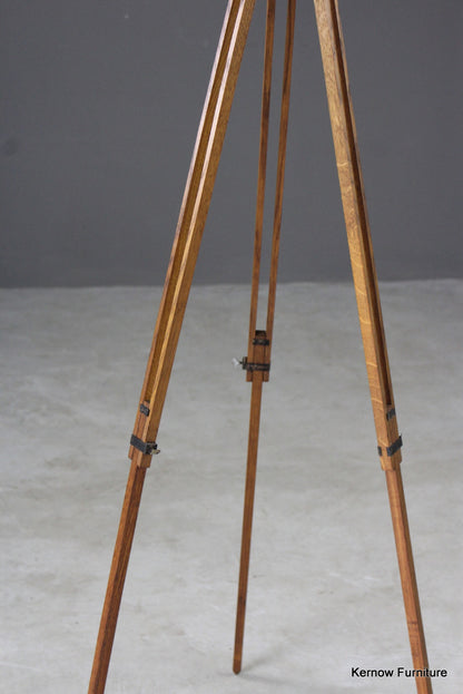 Vintage Wooden Oak Camera Tripod - Kernow Furniture