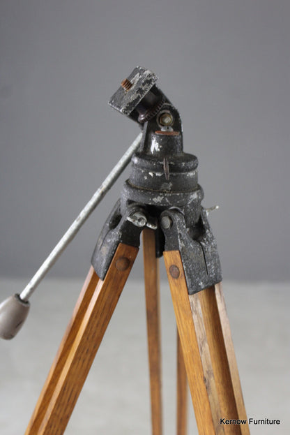 Vintage Wooden Oak Camera Tripod - Kernow Furniture