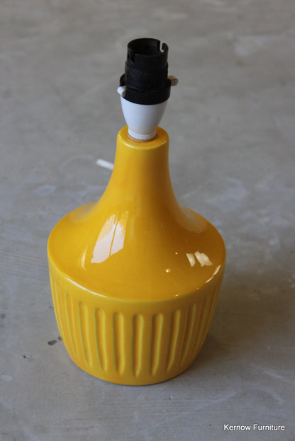 Yellow Pottery Lamp - Kernow Furniture