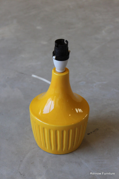 Yellow Pottery Lamp - Kernow Furniture