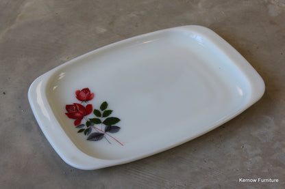 JAJ Pyrex Rose Tray - Kernow Furniture