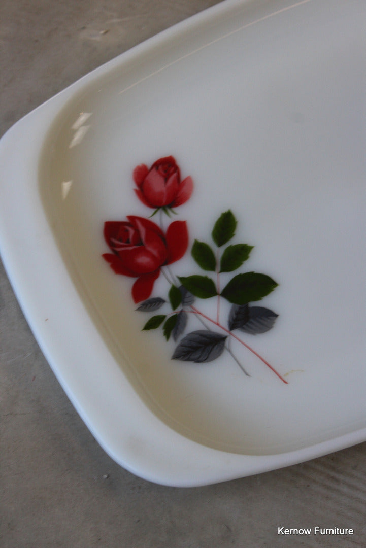 JAJ Pyrex Rose Tray - Kernow Furniture