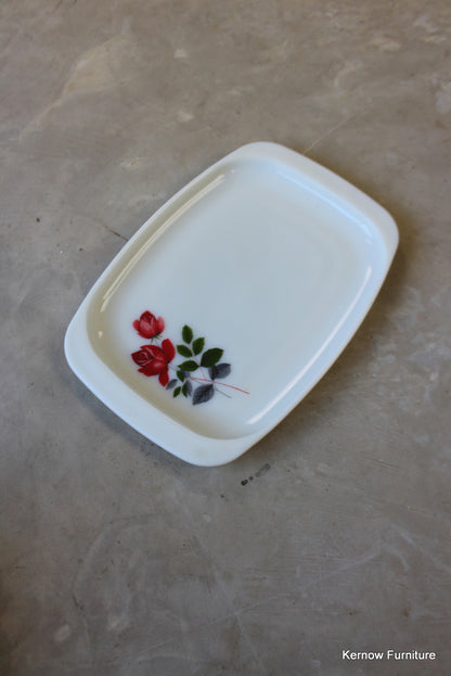 JAJ Pyrex Rose Tray - Kernow Furniture