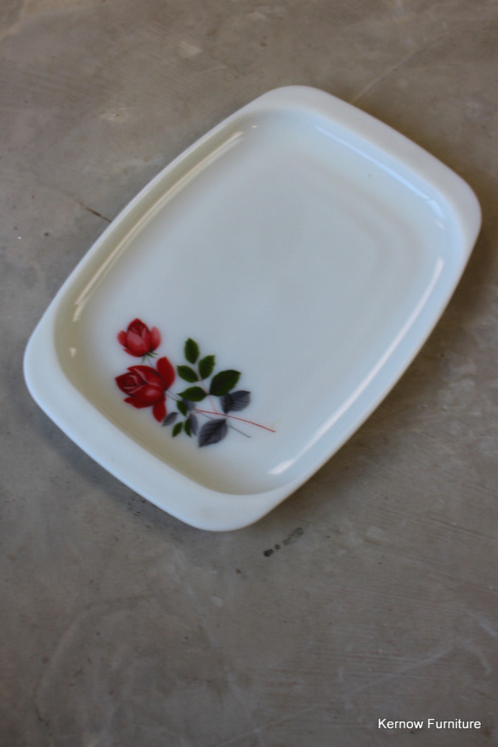 JAJ Pyrex Rose Tray - Kernow Furniture