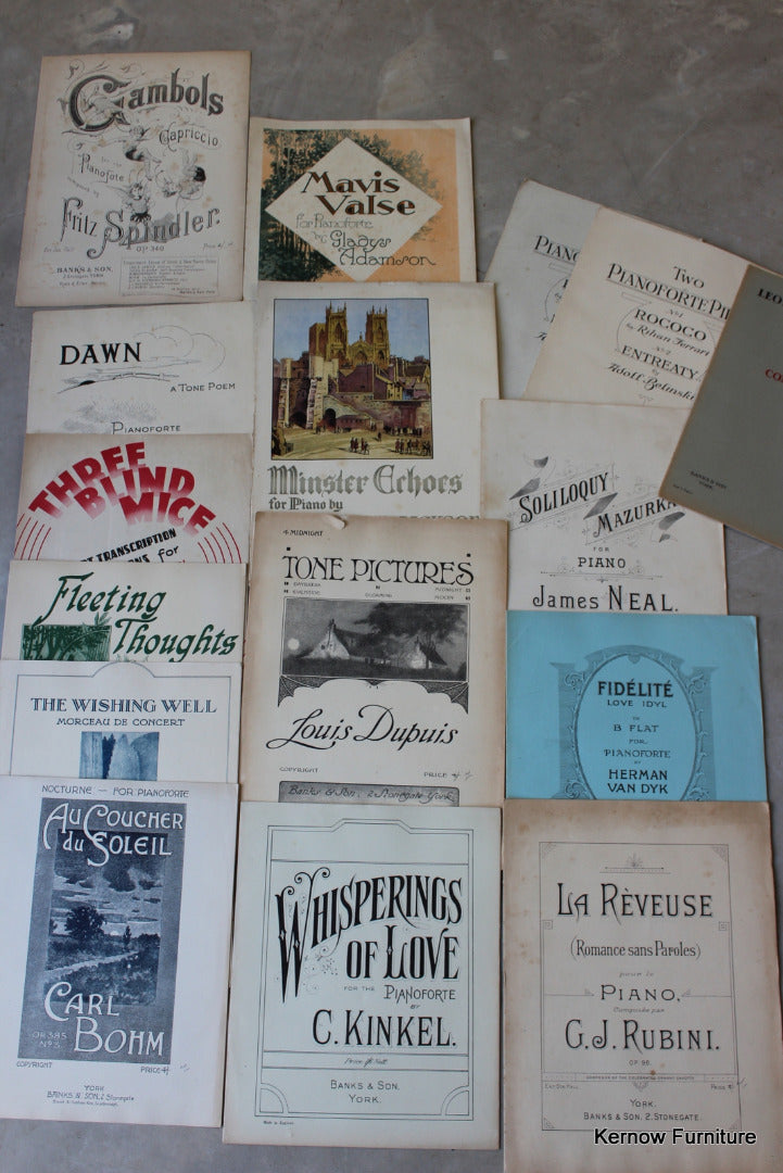 Job Lot Vintage Sheet Music - Kernow Furniture