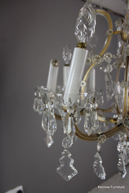 Large Vintage 10 Branch Chandelier - Kernow Furniture